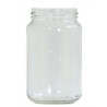 Pot en verre, contenance un kilo, lisse, ouverture TO82